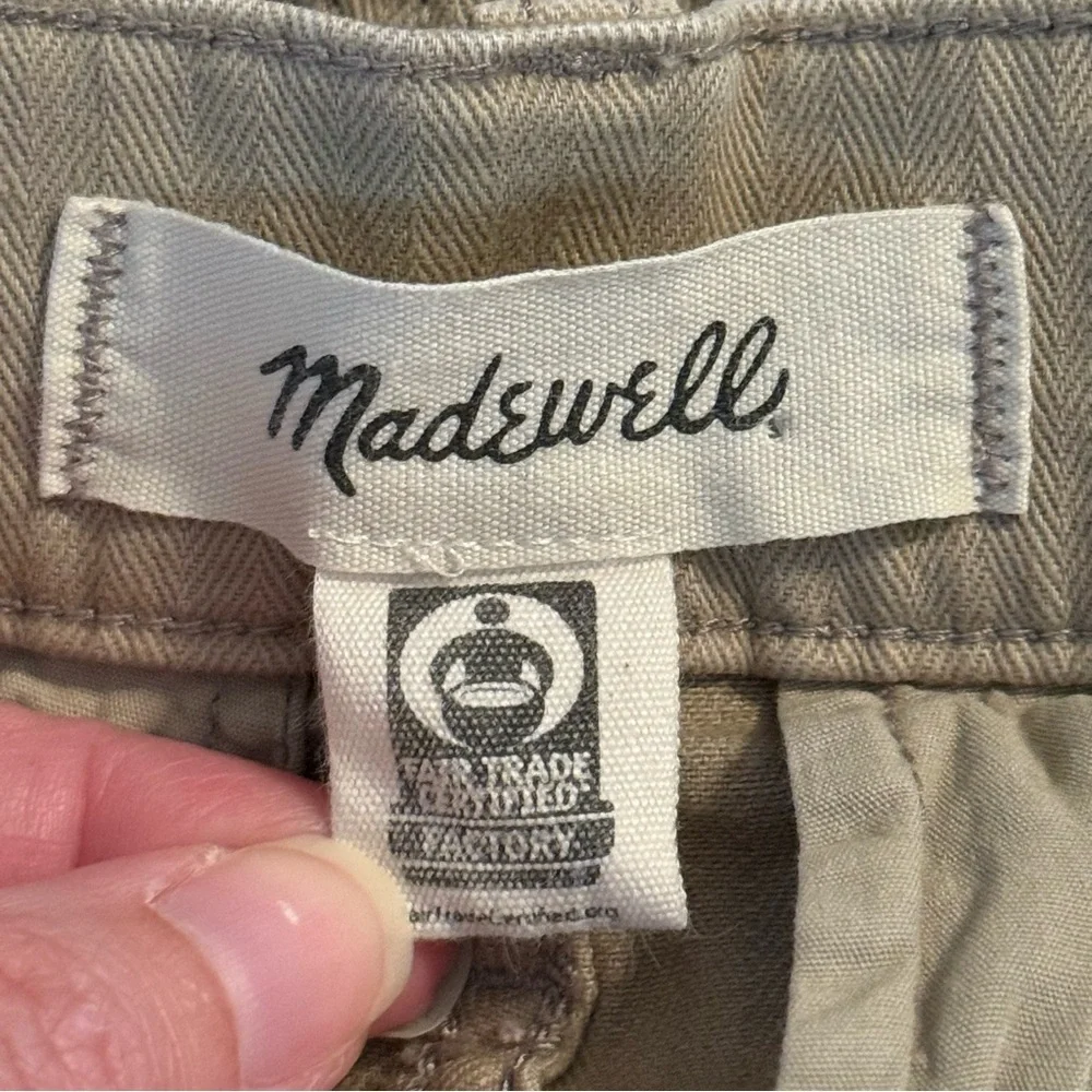 Madewell 90s Straight Cargo Pant Womens Size 25 Sand Dune Tan Cotton Herringbone - Picture 7 of 13